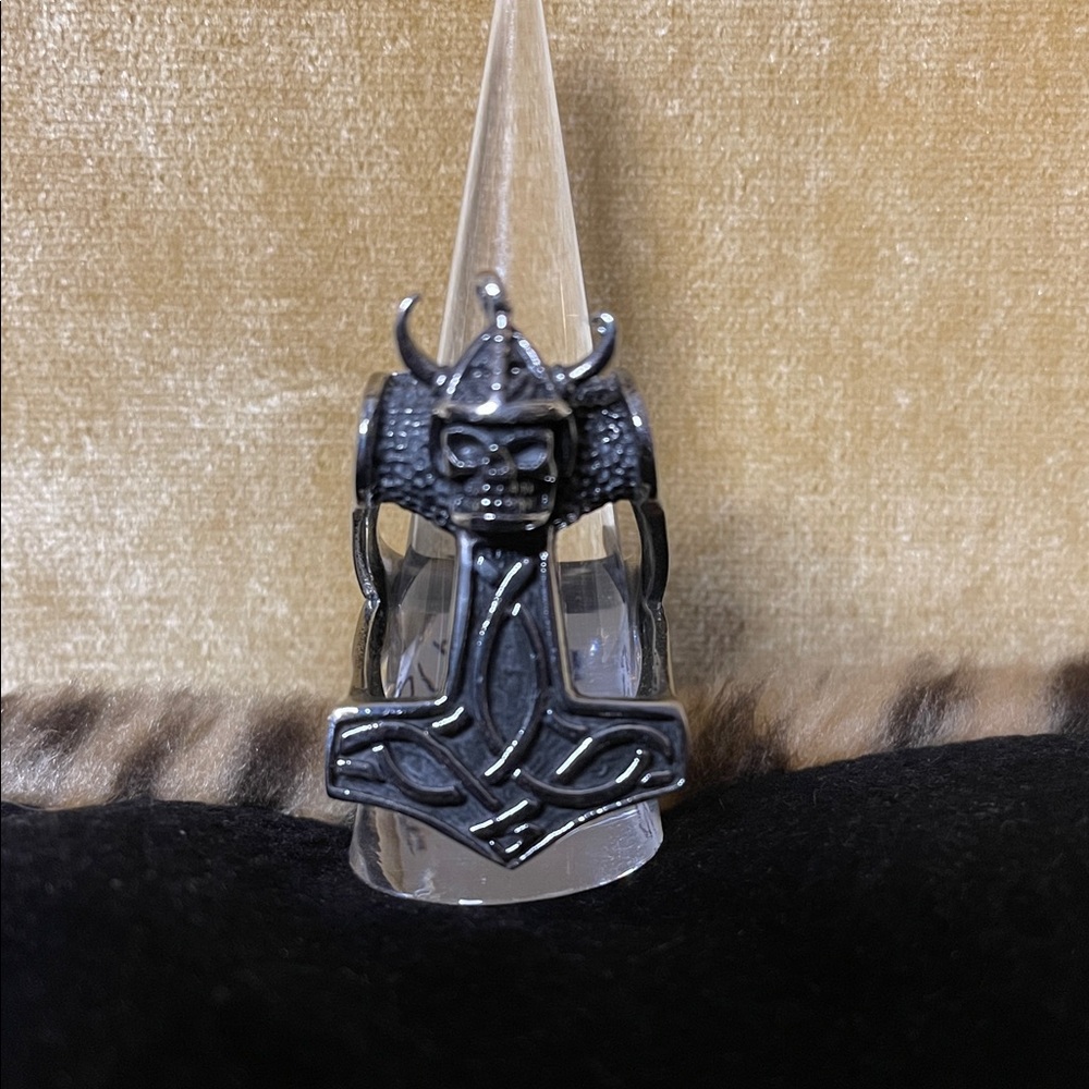 Men's Silver Thors Hammer Stainless Ring